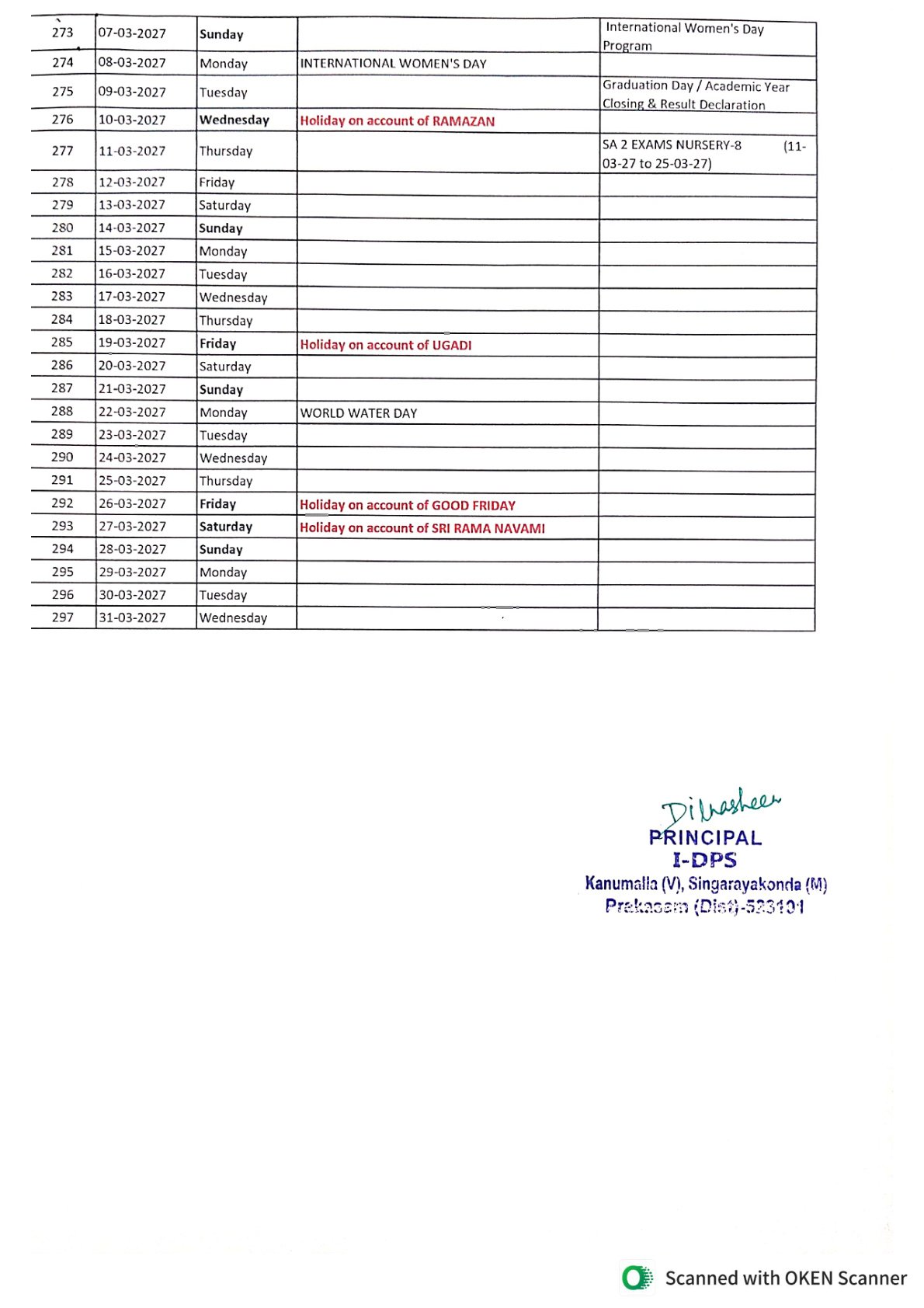 Academic calendar 2026–27 — page 8